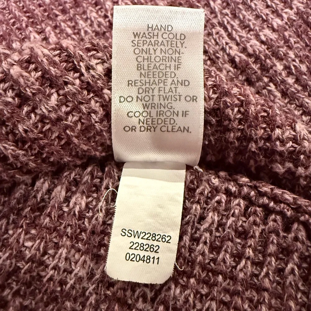 Elegant Mauve Knit Sweater - Size Large Petite - Picture 9 of 9